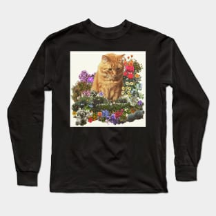 "and Alan was indeed a very, very large cat." Long Sleeve T-Shirt